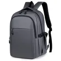 Zaino porta PC grigio scuro impermeabile con scomparti multipli e spallacci traspiranti - grigio scuro