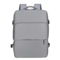 Zaino porta PC grigio chiaro per business con scomparti multipli con cerniera lampo - Grigio