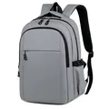 Zaino porta PC grigio minimalista impermeabile con spallacci in rete traspirante - Grigio chiaro