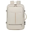 Zaino porta PC multifunzionale bianco crema per pendolari d'affari ad alta capacità - Bianco Sporco