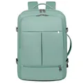 Waterproof mint green professional laptop backpack with large capacity and multi-layer pockets - Green