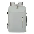Mochila de viaje de negocios en gris azulado claro con tejido impermeable y compartimentos - Gris