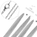 Bulk 316L stainless steel O-chain necklaces with secure lobster clasp and 2mm links - 60CM / Silver