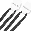 Minimalist black stainless steel snake chain necklace displayed on professional cards - 1mm 55cm / Black (NC103545B)