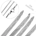 Silver 316L stainless steel snake chain necklace with lobster clasp for women - 1mm 55cm / Silver (NC103545S)