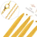 2mm golden 316L stainless steel chain necklaces set with sturdy lobster clasps - 60CM / Gold
