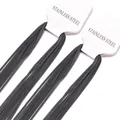 2mm gunmetal stainless steel chain necklaces neatly wrapped on white display cards - 45cm / Black