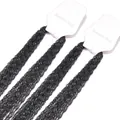 Bulk 2mm black stainless steel twist chain necklaces displayed on white cards - Short / Black