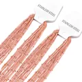Set of 2mm rose gold stainless steel beaded chain necklaces with metallic luster - 45cm / Rose Gold (NC201345R)