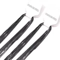 1mm black stainless steel S-link chain necklaces on white display cards set - 50cm / Black (NC101245B)