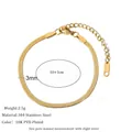 Dettaglio del bracciale a catena serpente in acciaio placcato oro 18K con misure e peso - Stile Bracciale 3mm (MSB0026G-3mm)