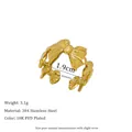 Detail of 18K gold plated bow ring with 1.9cm inner diameter and 3.1g weight specs - Minimalist Bow Style (MSR0177)