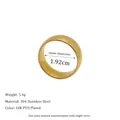 Minimalist wide band ring in 18k PVD gold plated stainless steel with 1.92cm diameter - Extra Wide Style (MSR0375)