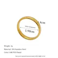Minimalist 18K PVD gold plated 304 stainless steel ring band with 4mm width - Standard Wide Style (MSR0376)
