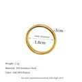 Minimalist 18K gold plated stainless steel plain ring with 3mm band width - Extra Narrow Style (MSR0380)