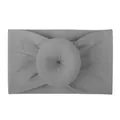 Soft grey nylon wide headband for babies with high elasticity donut knot style decoration - Gray