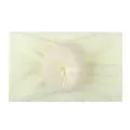 Soft pale yellow nylon baby headband with a decorative doughnut knot for newborns - Beige
