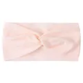 Detail of soft pink twisted nylon headband for babies with plush velvet texture - Light Pink