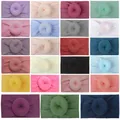 Soft elastic nylon baby headband with donut knot design shown in 23 vibrant color options - Mixed Colors