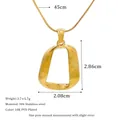 Collana in acciaio inossidabile 304 placcato oro 18K PVD con pendente geometrico e catena - Stile Geometrico Anello Irregolare (MSNK0338-PJ45)
