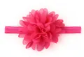 Fascia elastica per neonati con vivace fiore in chiffon color magenta per bambine - Rosso rosa