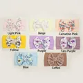 Set of 8 colorful baby bow headbands with floral patterns and soft elastic fabric - Mixed 8 Colors