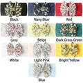Bandeaux pour bébé à plat avec grands nœuds floraux en dix couleurs éclatantes - Assortiment Multicolore