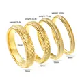 Bracciali a serpente dorati in larghezze da 15mm a 8mm con finitura metallica lucida moda - Stile Stretto (8mmBR926208G)