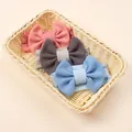 Set di 3 fasce per neonati con fiocchi in trama waffle rosa, grigio e blu - Rosa Antico, Grigio, Blu