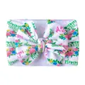 Dettaglio fascia per neonata con stampa floreale e scritta stampata Momma's GIRL - Mommy's Girl Floreale (G)