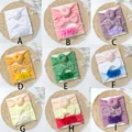 Collection de 9 couleurs de lots de 3 bandeaux bébé avec nœuds et fleurs en tricot - Lot de 3 / Mixte 9 Couleurs