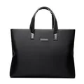 Maletín de negocios para hombre en nylon negro con compartimento para portátil - Negro