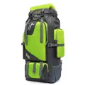 80L large capacity professional outdoor hiking backpack in grey and green design - Green