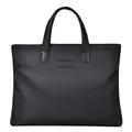Borsa business in nylon nero impermeabile ad alta capacità con doppi manici da uomo - Nero