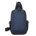 Wasserdichte dunkelblaue Crossbody-Brusttasche für Herren mit Doppelreißverschluss - Blau