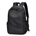 Mochila negra minimalista e impermeable para portátil de negocios con gran capacidad - Negro