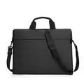 Schlanke wasserfeste Laptoptasche mit gepolstertem Gurt für 15,6 Zoll Ultrabooks, Schwarz - US 13 / Schwarz