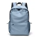 Mochila azul claro minimalista de gran capacidad con tejido impermeable para viaje o estudio - Azul