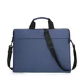 Schlanke dunkelblaue 15,6 Zoll Laptoptasche mit Fronttasche und verstellbarem Gurt - US 13 / Blau