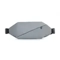 Waterproof grey crossbody chest bag with minimalist geometric design and industrial style - Light Gray