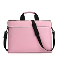 Schlanke pinkfarbene Laptop-Tasche 15,6 Zoll wasserdicht mit schwarzen Handgriffen - US 13 / Rosa