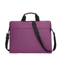 Purple waterproof laptop sleeve bag with detachable shoulder strap for 15.6 inch ultrabooks - Purple