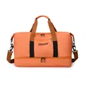 Bolsa de viaje naranja de gran capacidad con compartimento para zapatos y correas - Rojo Naranja