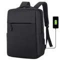 Zakelijke laptoprugzak in zwart met geïntegreerde USB-oplaadpoort voor forenzen - USB Opladen / Zwart