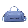 Bolsa de viaje azul neblina de gran capacidad con separación seco-húmedo y correa de hombro - Azul