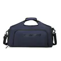 Sac de voyage bleu foncé grande capacité avec compartiment à chaussures et bandoulière - Bleu foncé