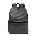 Minimalist large capacity business backpack in dark grey water-resistant matte fabric - Gray
