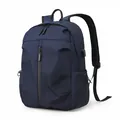Zaino moda blu scuro con porta di ricarica USB e grande capacità per i viaggi - Blu
