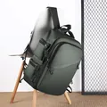 Zaino porta PC verde militare impermeabile con tasche multiple per pendolari e business - Verde