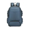 Water-resistant navy blue backpack with breathable mesh straps for business and travel - Blue